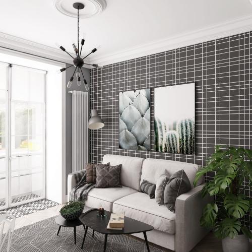 Квартира с книжным шкафом на кухне 05