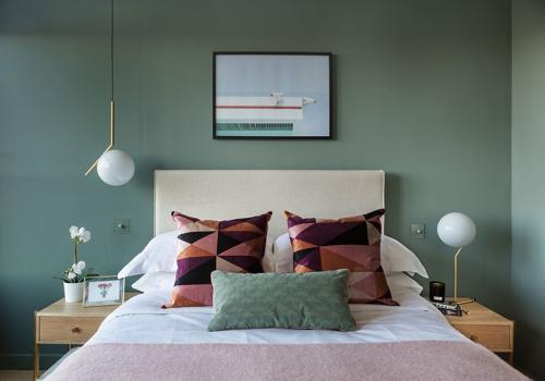 Современная квартира с оливковой спальней 02