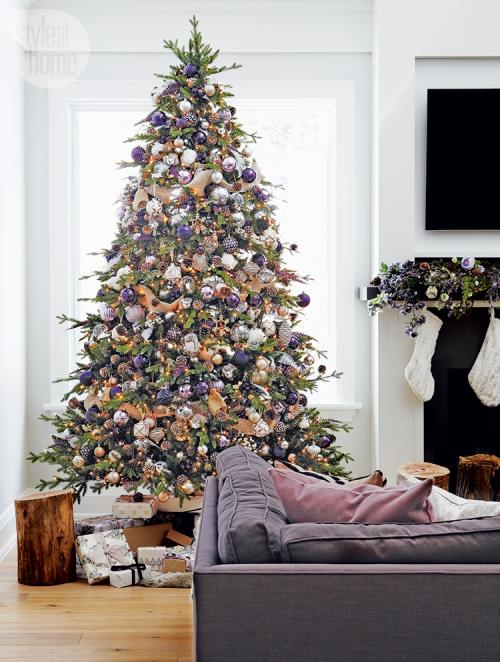 Рождество с фиолетовыми акцентами в Канаде 04