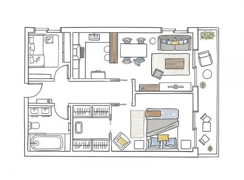 Как в загородном доме: уютный и душевный дизайн квартиры 09