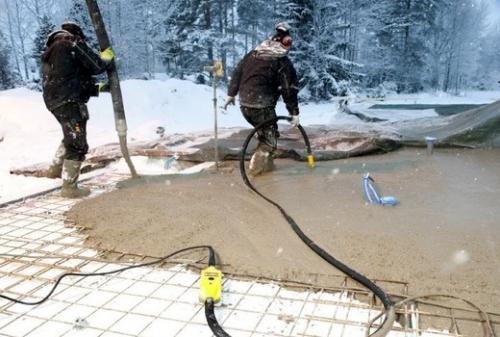 Заливка бетона в холодное время года. Заливка при минимальной температуре 01 Заливка бетона в холодное время года. Заливка при минимальной температуре 01