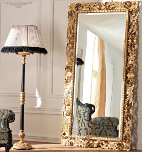 Напольные зеркала в интерьере 06