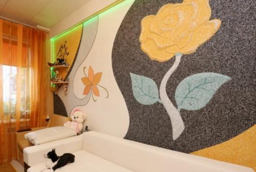 Обои с крупным рисунком. Виды цветочных обоев 07