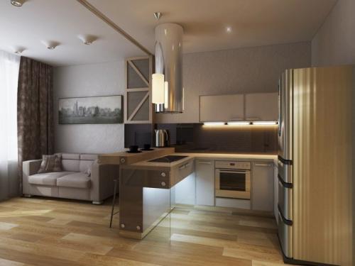 Дизайн однокомнатной квартиры, 46 кв. м 04