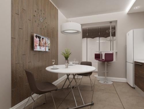 Дизайн однокомнатной квартиры, 46 кв. м 07