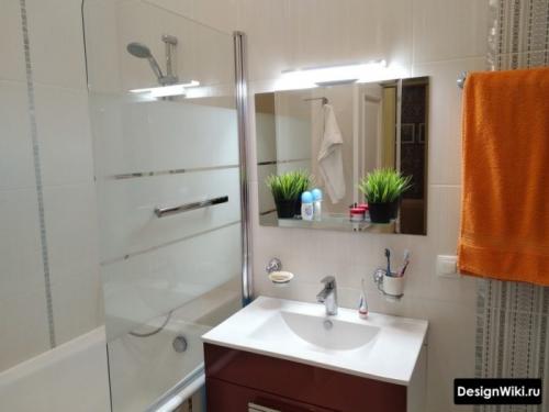 Дизайн необычный ванной комнаты. Стены 28