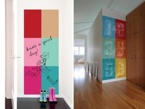 Краска грифельная в интерьере. Меловая стена в интерьере 07