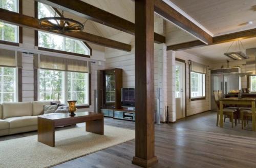 Как обставить гостиную в частном доме. Совмещенная гостиная