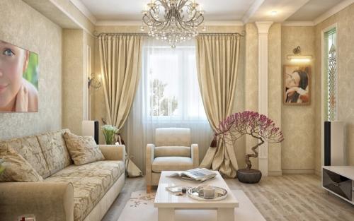 Бежевый интерьер с яркими акцентами. Бежевый в качестве основы