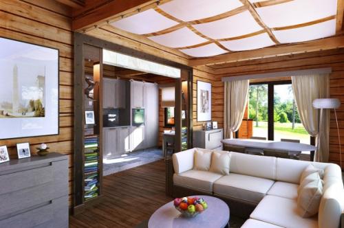 Как обставить гостиную в частном доме. Совмещенная гостиная