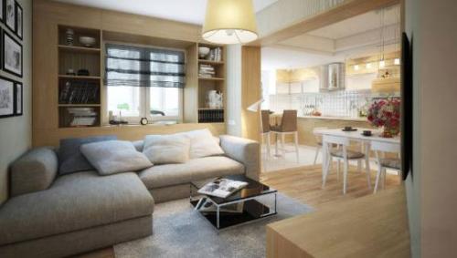 Как обставить гостиную в частном доме. Совмещенная гостиная