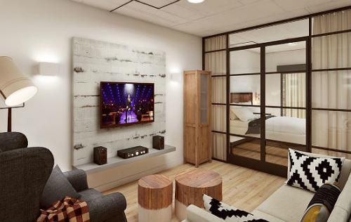 Дизайн гостиной совмещенной со спальней. Дизайн перегородки в интерьере спальни-гостиной