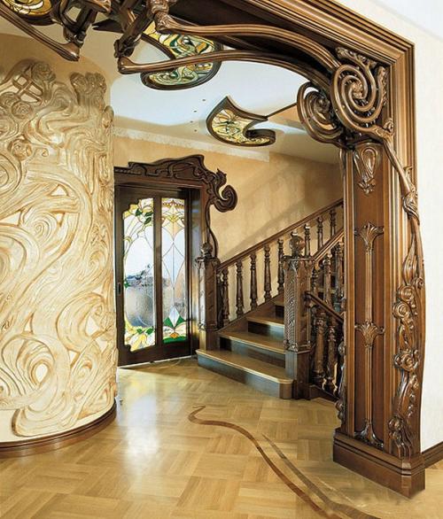 Черно белый стиль в интерьере название. Арт-нуво