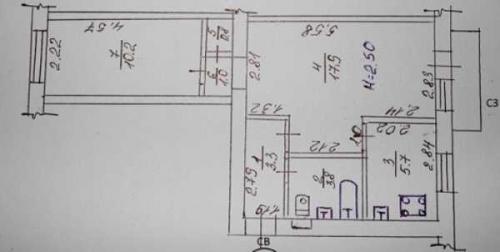 Планировка с размерами квартиры. Что такое? 04