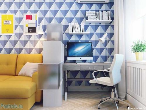 Дизайн однокомнатной квартиры 36 кв.м с ребенком. Комната