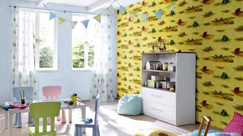 Обои для стен широкие. Особенности выбора детских обоев для стен 04