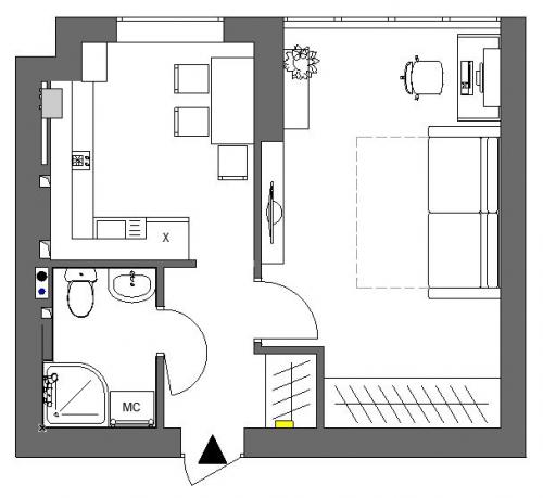 Ремонт в однокомнатной квартире 32 кв. Мои планировки. Однокомнатная квартира 32,75 м.кв.