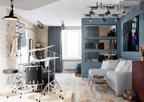 Гардеробная в 1 комнатной квартире. Дизайн-проект однокомнатной квартиры с гардеробной