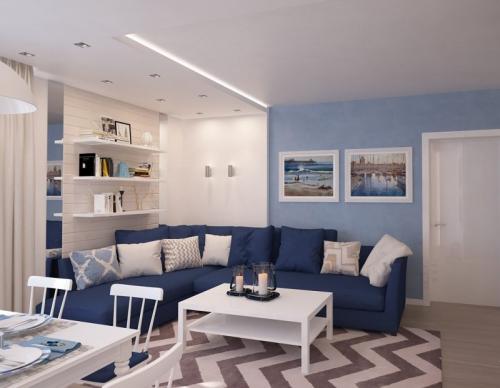 Квартира в морском стиле на берегу моря. Гостиная в морском стиле — 88 фото современных методов реализации интерьера