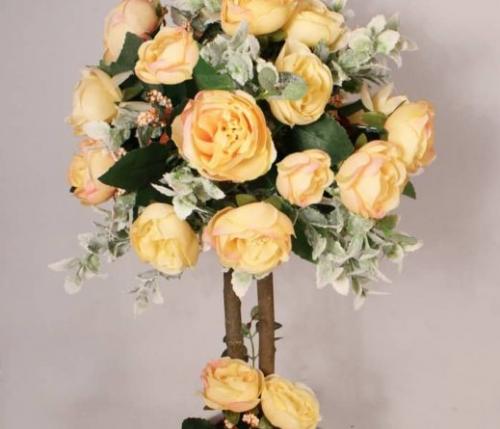 Как сделать топиарий из искусственных цветов. Мастер-класс: топиарий из органзы или атласных лент