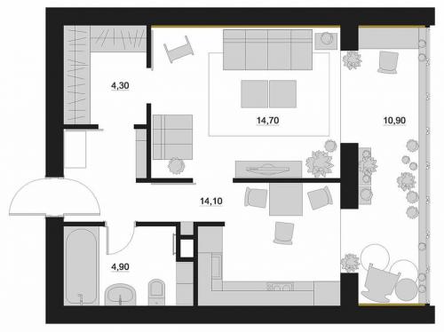 Как обустроить маленькую квартиру однокомнатную. Популярные планировки и идеи для перепланировки однокомнатной квартиры 02