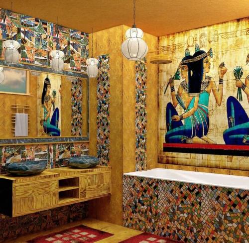 Ванна в египетском стиле. Египетский стиль оформления ванной