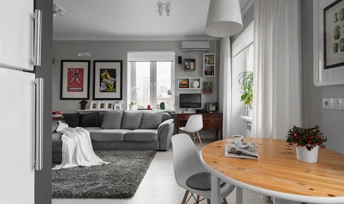 Дизайн маленькой квартиры-студии с одним окном