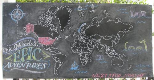 Меловая стена в интерьере 03