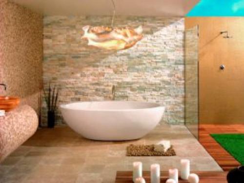 В ванной искусственный камень. Искусственный камень для ванной комнаты: правила оформления