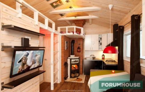 Мини-дома для круглогодичного проживания. Удобный мини-дом на 18 квадратных метров