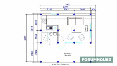 Теплый мини дом. Проект, пирог стен, смета и особенности дизайна мини-дома площадью 26 кв. м
