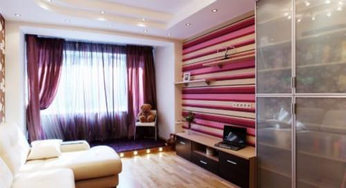 Варианты отделки стен обоями. Иде.  Обои