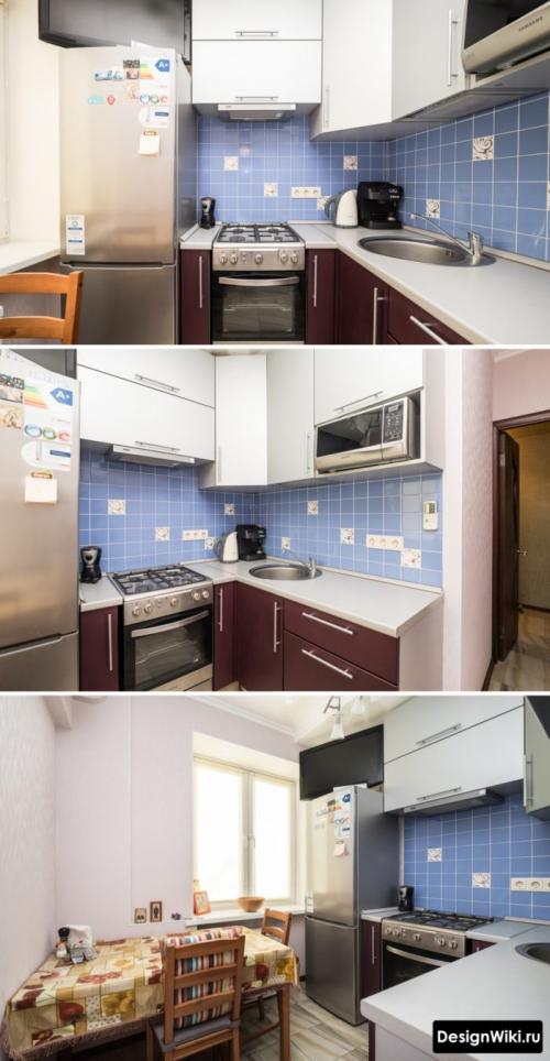Встроенная кухня в хрущёвке. Кухни в хрущевку угловые