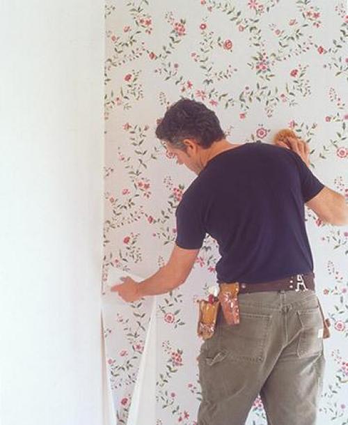 Варианты отделки стен обоями. Иде.  Обои