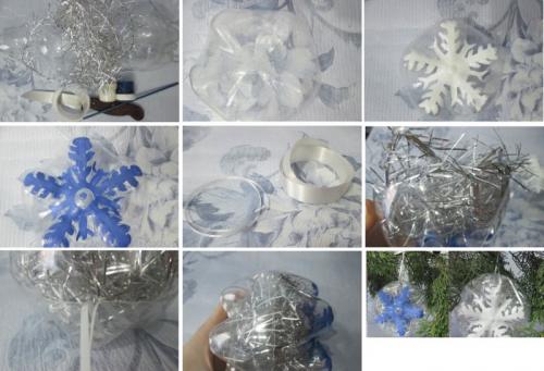 Новогодняя игрушка своими руками. Из пластиковых бутылок