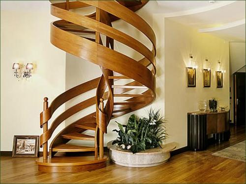 Лестница в двухуровневой квартире. Лестница в дизайне двухуровневой квартиры 04