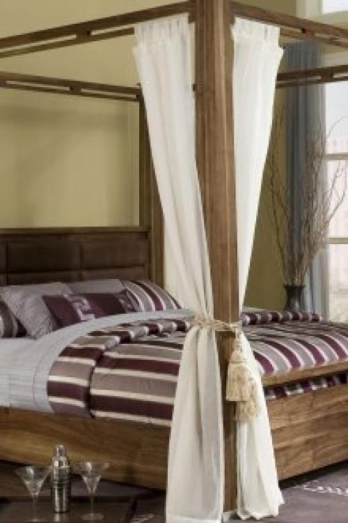 Кровать с балдахином в спальне дизайн. Нюансы выбора материи