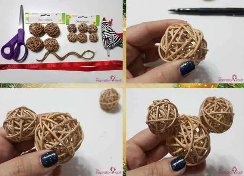 Игрушки из ткани елочные игрушки. Новогодняя игрушка Микки Маус к году 2020 своими руками