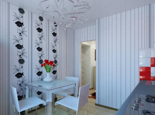 Как скомбинировать обои на кухне. Правила и принципы комбинирования обоев в дизайне кухни