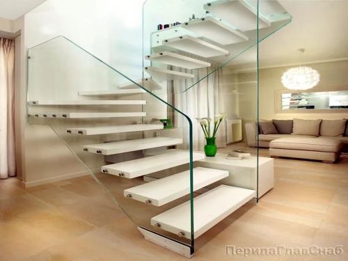 Лестница в двухуровневой квартире. Лестница в дизайне двухуровневой квартиры 06