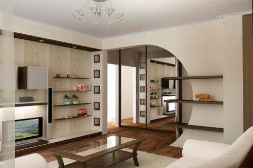 Шкаф купе в зале хрущевки. Творческий подход к пространству