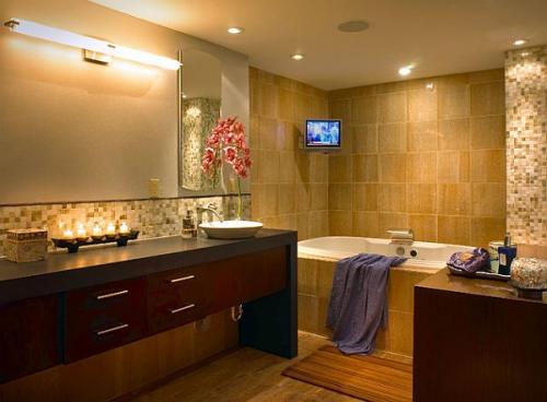 Освещение зеркала в ванной. Освещение зоны зеркала в ванной комнате