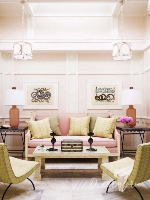 С чем сочетается грязно розовый цвет в интерьере. Интерьер в оттенках розового