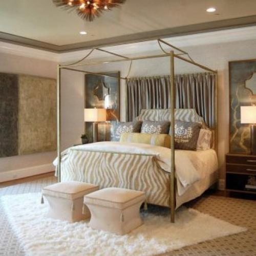 Кровать с балдахином в спальне дизайн. Нюансы выбора материи