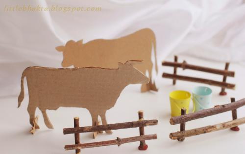 Как сделать макет коровы. Коровы из картона