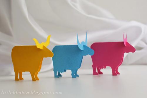 Как сделать макет коровы. Коровы из картона