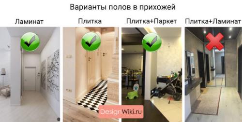 Плитка переходящая в Ламинат. Ошибка: Стыковать Плитку и Ламинат в прихожей