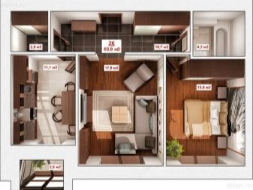 Дизайн двухкомнатной квартиры в панельном доме. Дизайн двухкомнатной квартиры: проект 20 Дизайн двухкомнатной квартиры в панельном доме. Дизайн двухкомнатной квартиры: проект 20