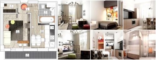 Дизайн двухкомнатной квартиры в панельном доме. Дизайн двухкомнатной квартиры: проект 11 Дизайн двухкомнатной квартиры в панельном доме. Дизайн двухкомнатной квартиры: проект 11