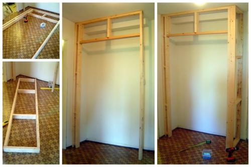 Шкаф встроенный в стену своими руками. Последовательность крепления всех деталей